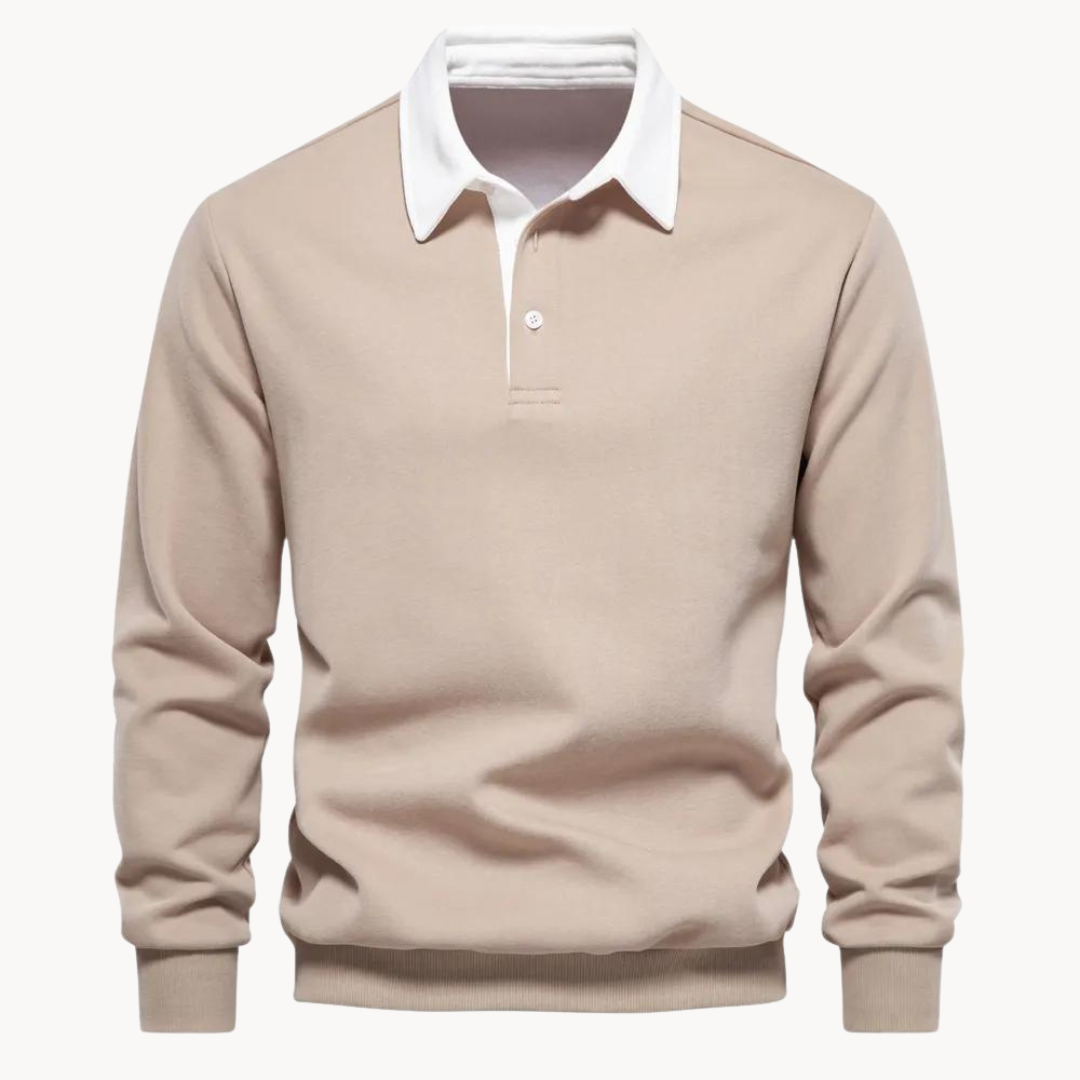 Men's Casual Polo Sweatshirt