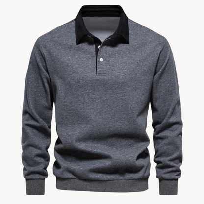 Men's Casual Polo Sweatshirt