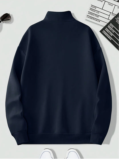 Men's Casual Quarter-Zip Pullover Sweatshirt