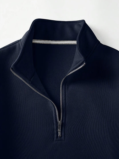 Men's Casual Quarter-Zip Pullover Sweatshirt