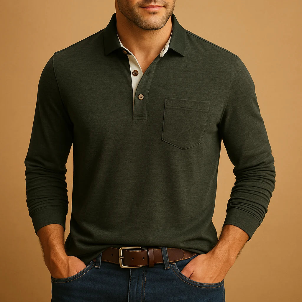 Men's Casual Shirt with Chest Pocket