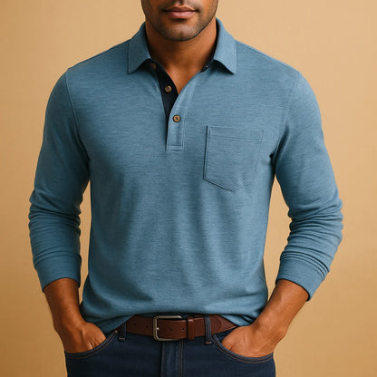 Men's Casual Shirt with Chest Pocket