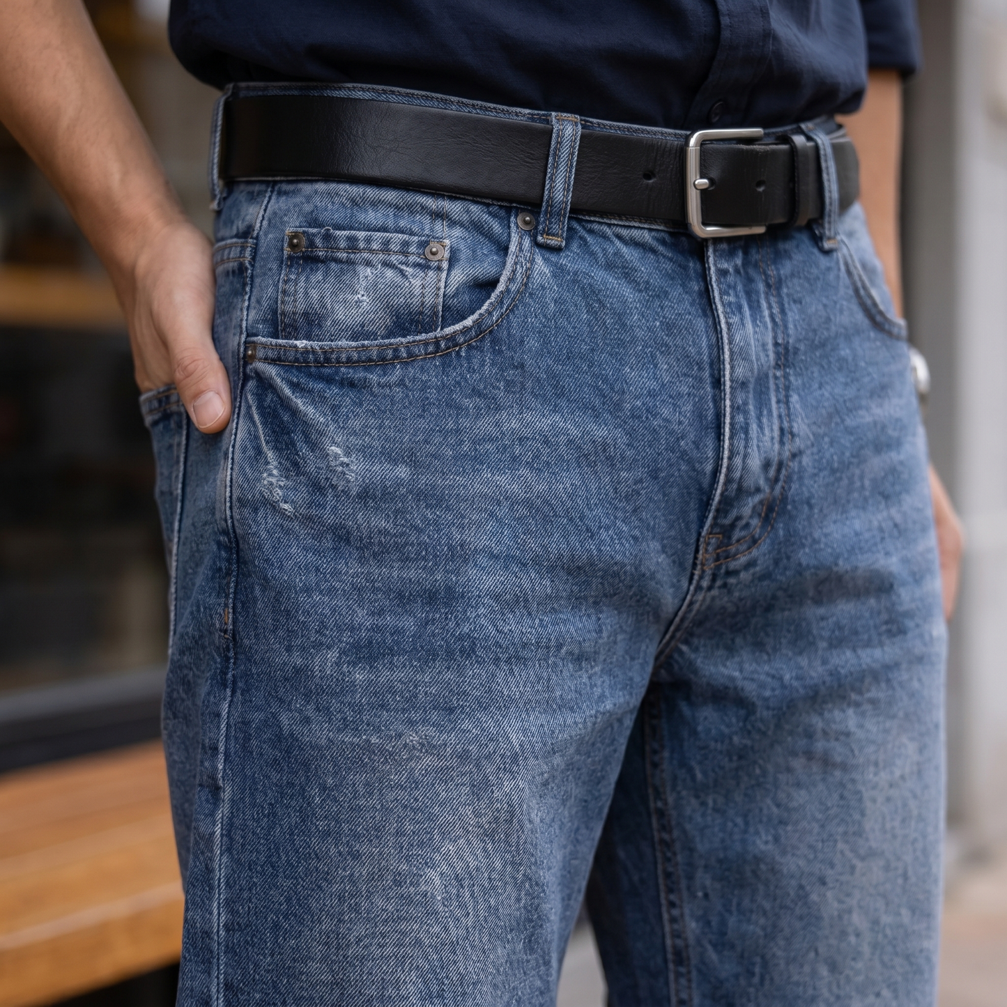 Men's Casual Straight Leg Jeans