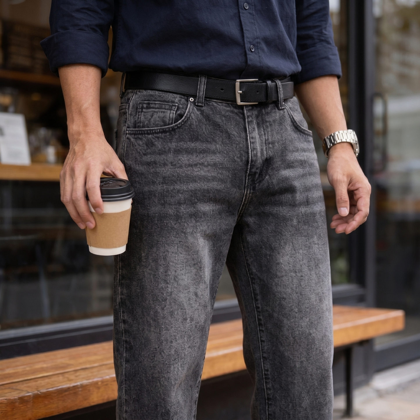 Men's Casual Straight Leg Jeans