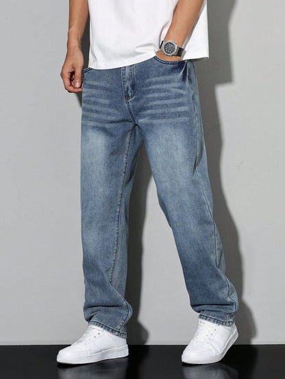 Men's Casual Straight Leg Jeans