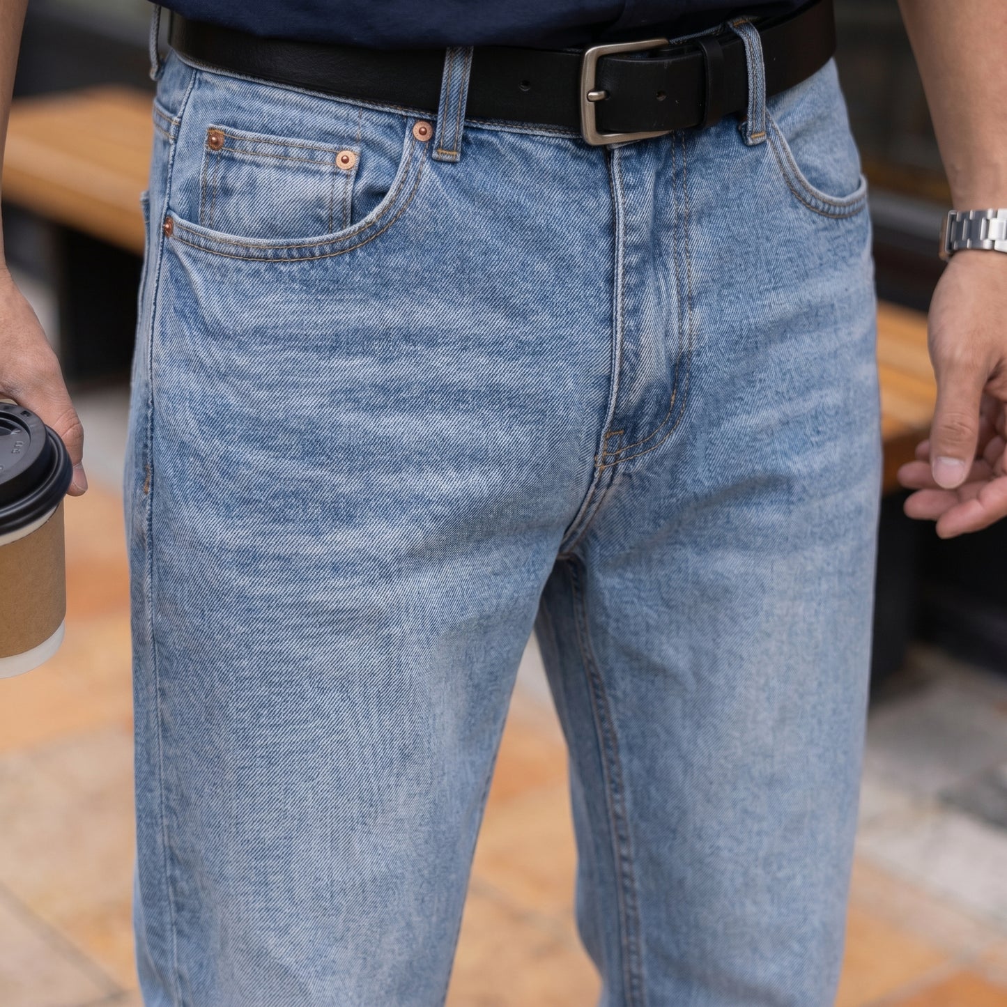 Men's Casual Straight Leg Jeans