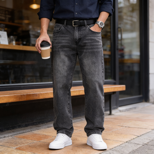 Men's Casual Straight Leg Jeans