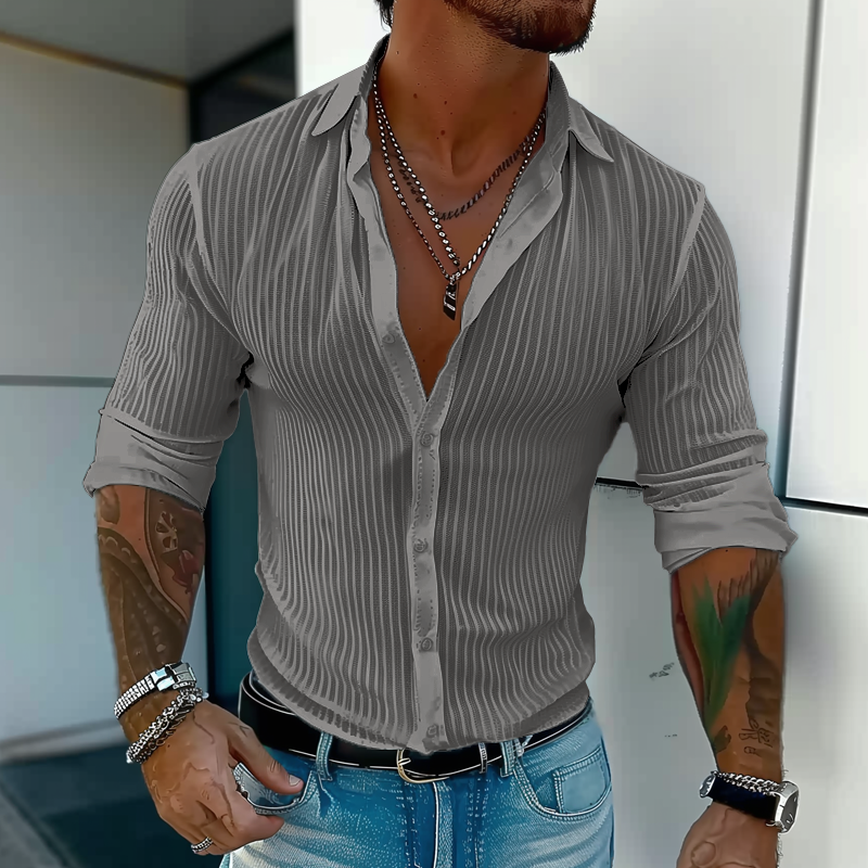Men's Casual Striped Shirt
