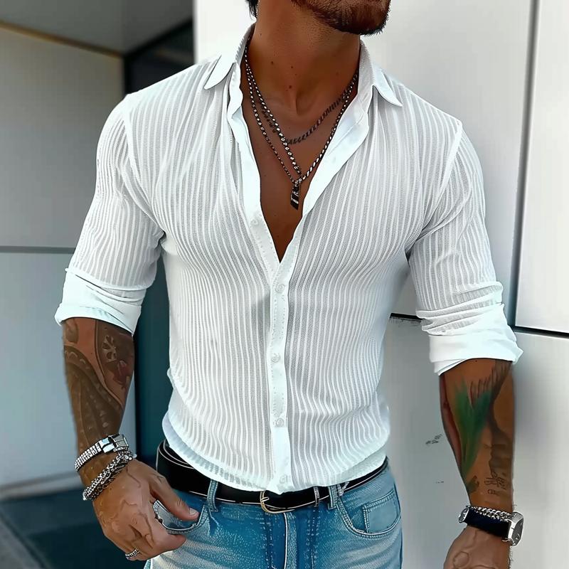 Men's Casual Striped Shirt