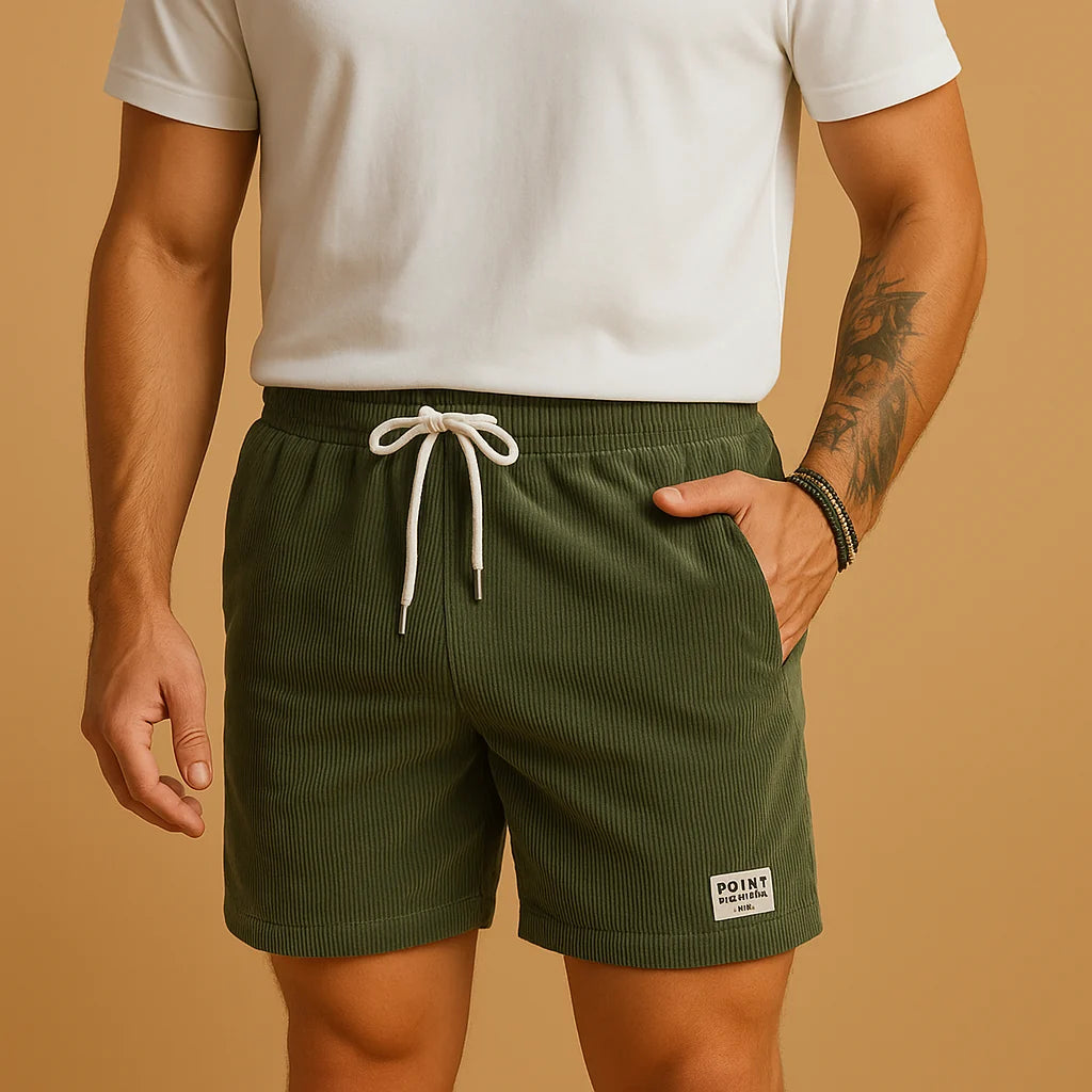 Men's Casual Structured Shorts with Drawstring