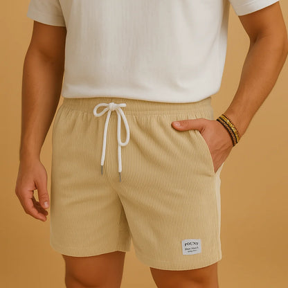 Men's Casual Structured Shorts with Drawstring