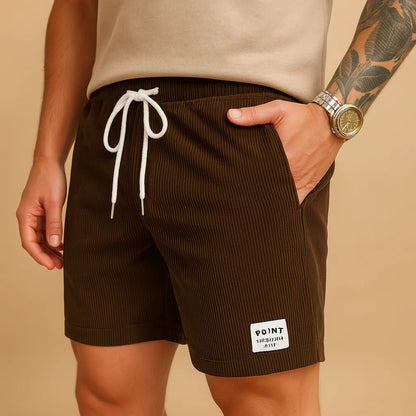 Men's Casual Structured Shorts with Drawstring