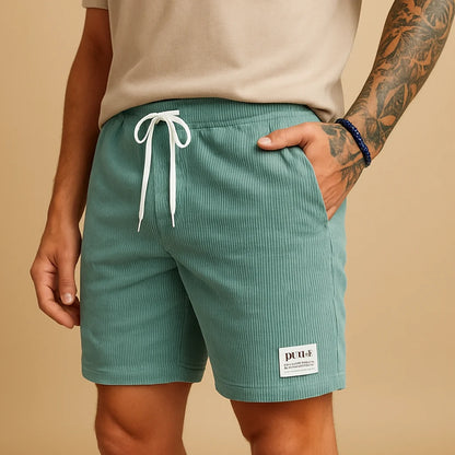 Men's Casual Structured Shorts with Drawstring