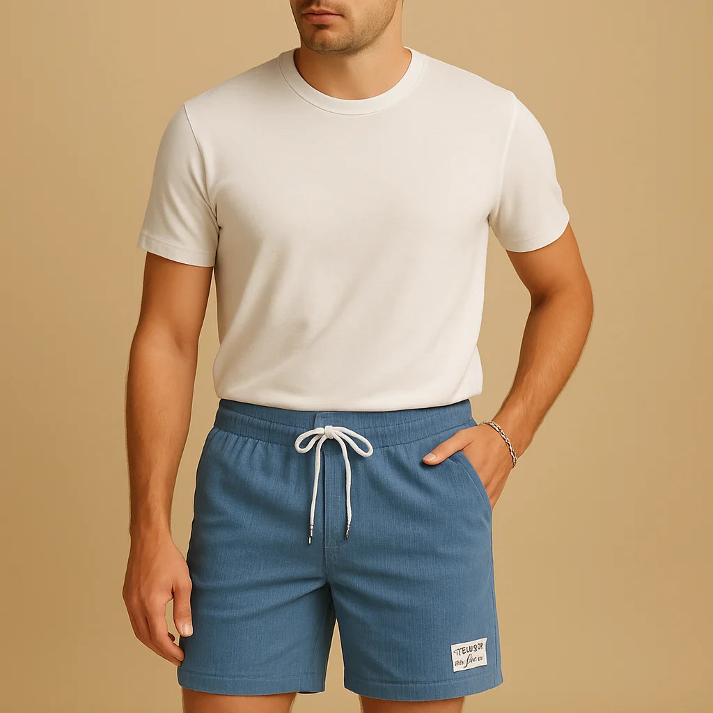 Men's Casual Structured Shorts with Drawstring