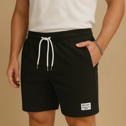 Men's Casual Structured Shorts with Drawstring