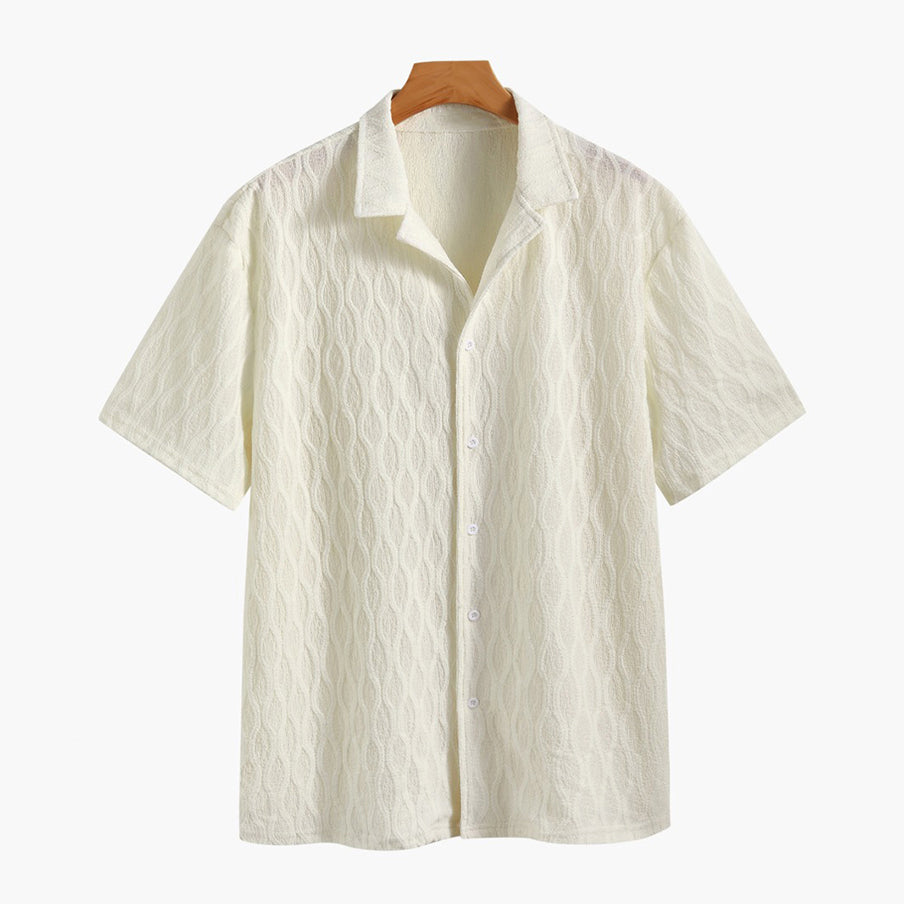 Men's Casual Summer Outfit Set with Shirt and Shorts