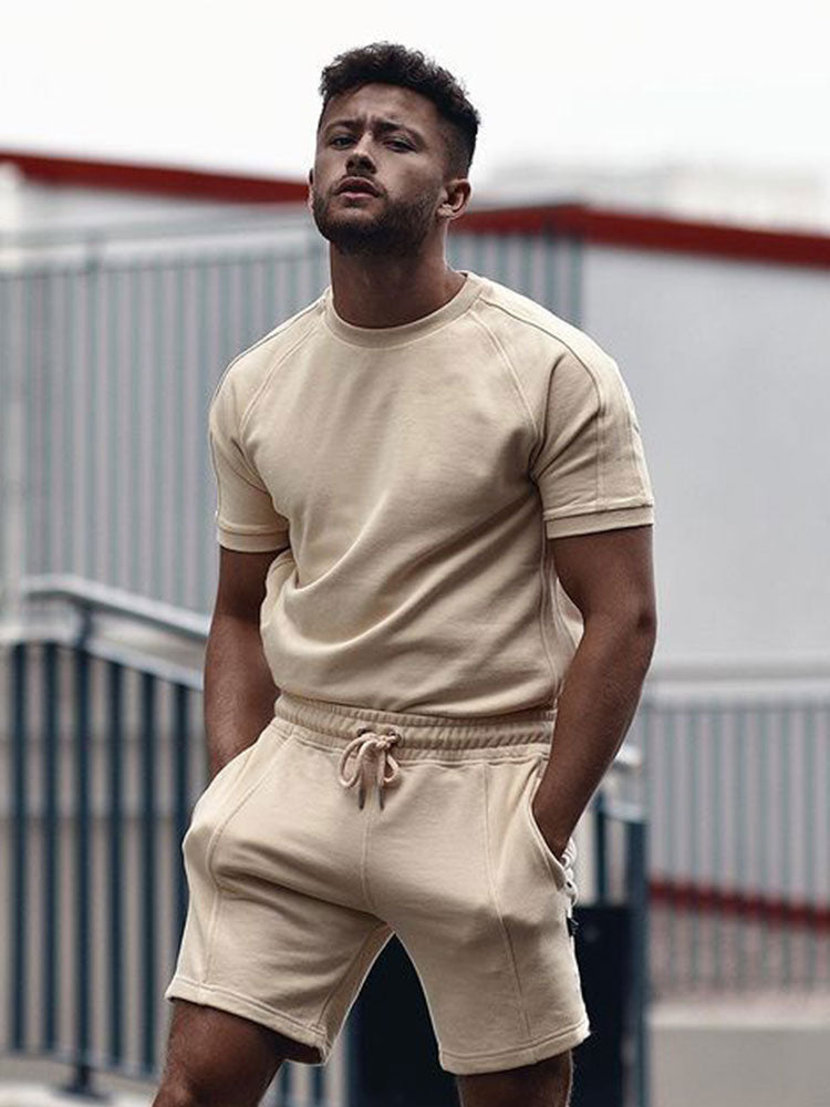 Men's Casual T-Shirt and Shorts Set