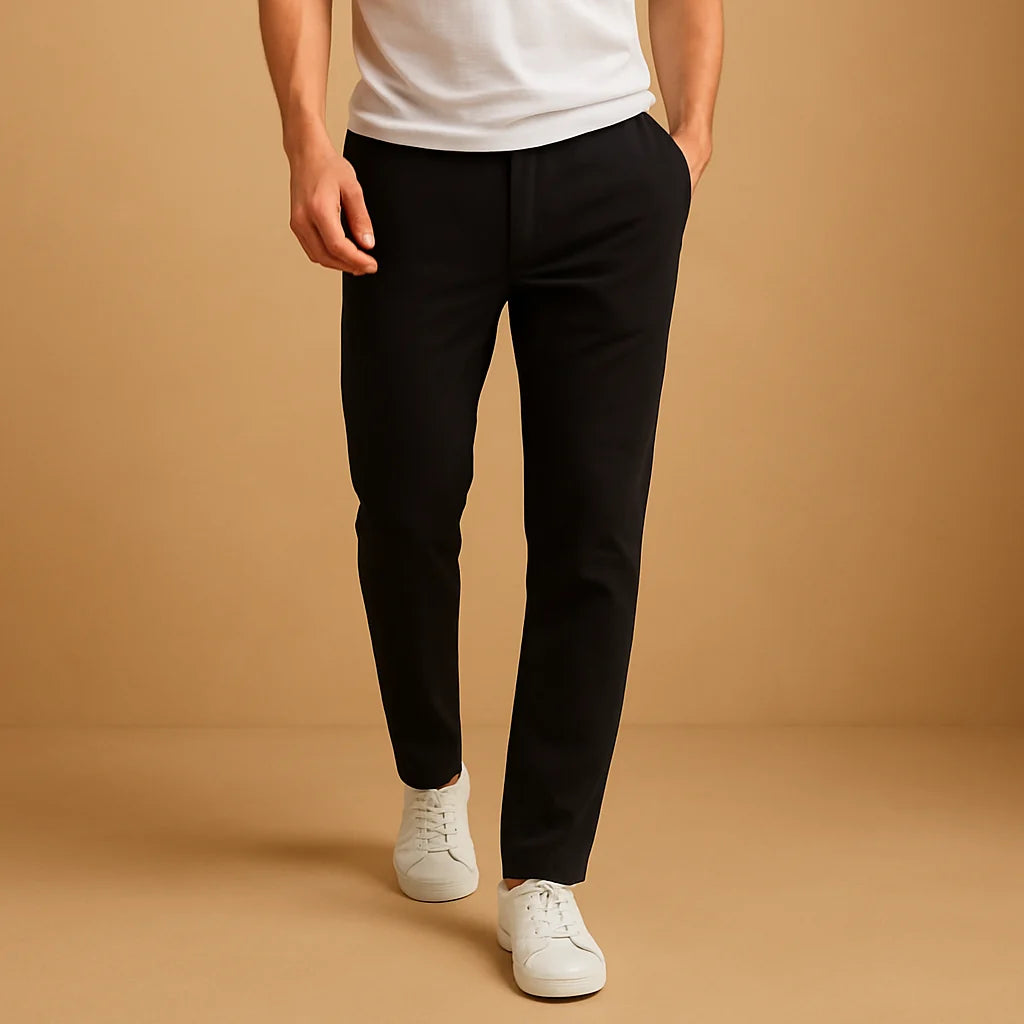Men's Casual Trousers with Elastic Waistband