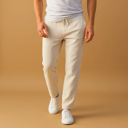Men's Casual Trousers with Elastic Waistband