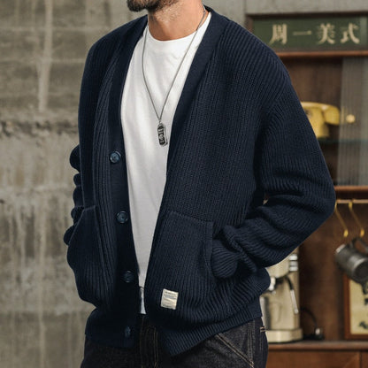 Men's Chunky Knit Cardigan Sweater