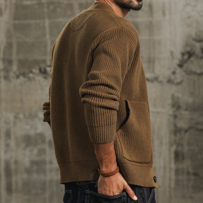 Men's Chunky Knit Cardigan Sweater
