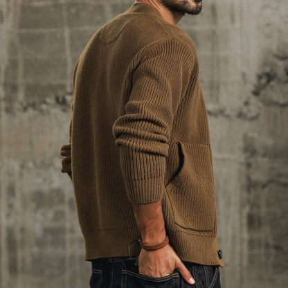 Men's Chunky Knit Cardigan Sweater