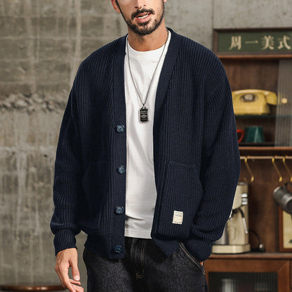 Men's Chunky Knit Cardigan Sweater