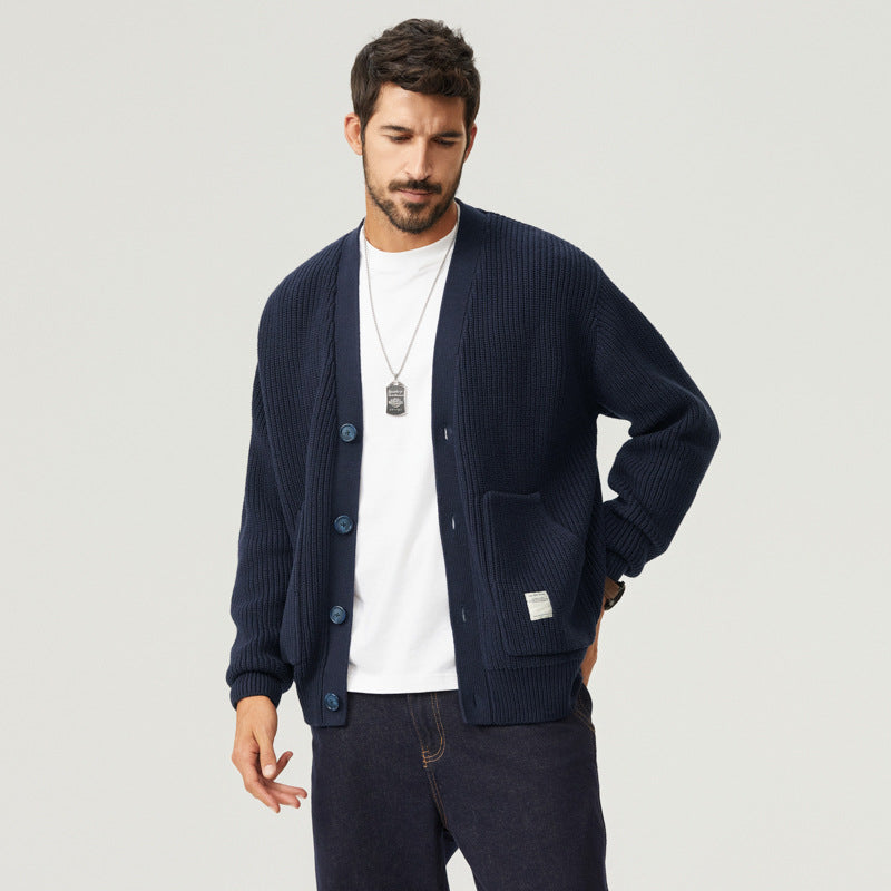 Men's Chunky Knit Cardigan Sweater