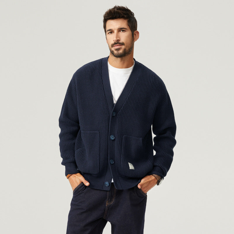 Men's Chunky Knit Cardigan Sweater