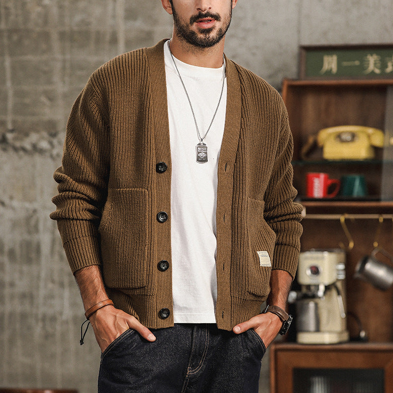 Men's Chunky Knit Cardigan Sweater
