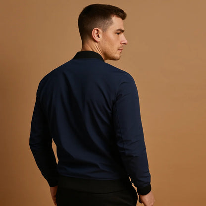 Men's Classic Bomber Jacket with Zipper