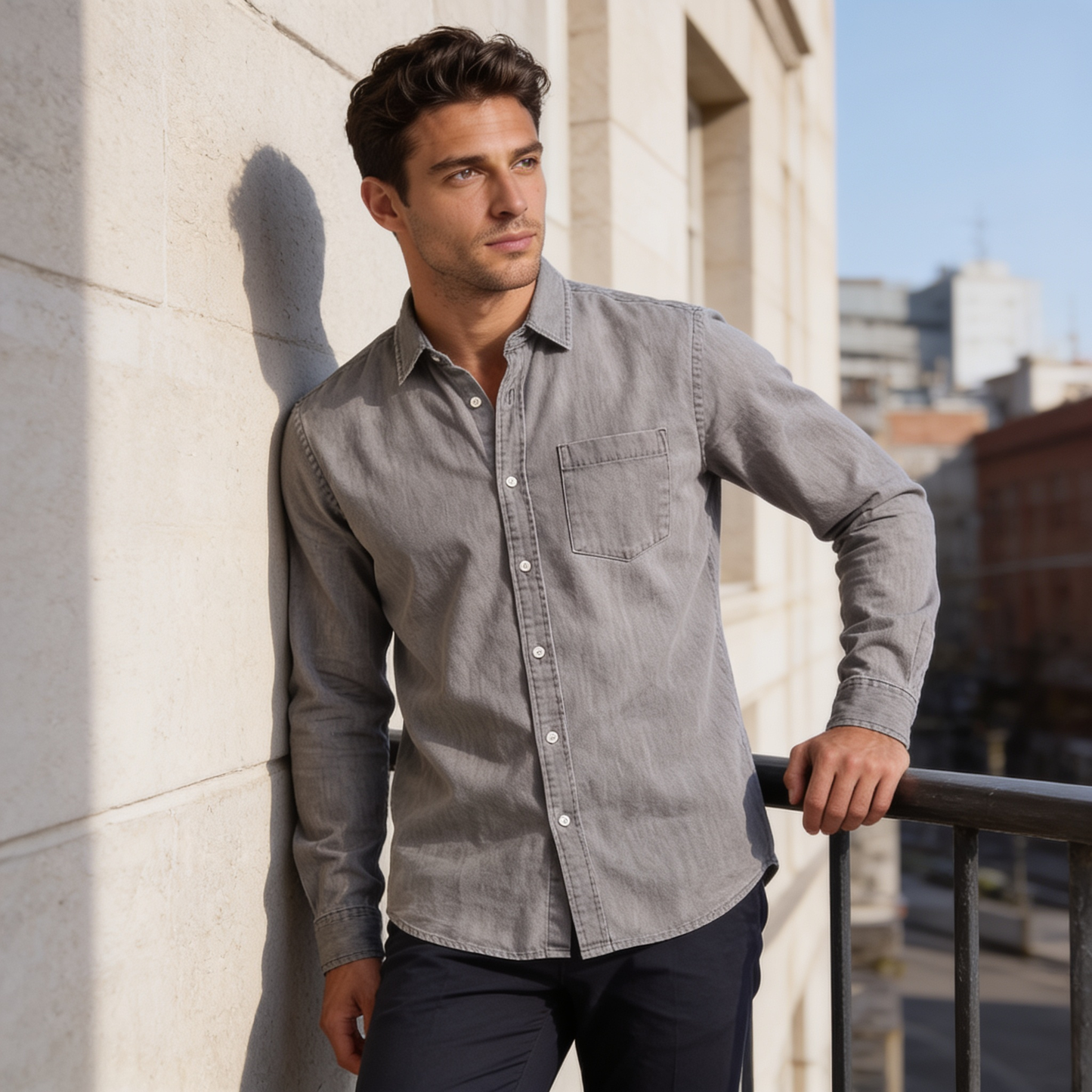 Men's Classic Button-Down Dress Shirt
