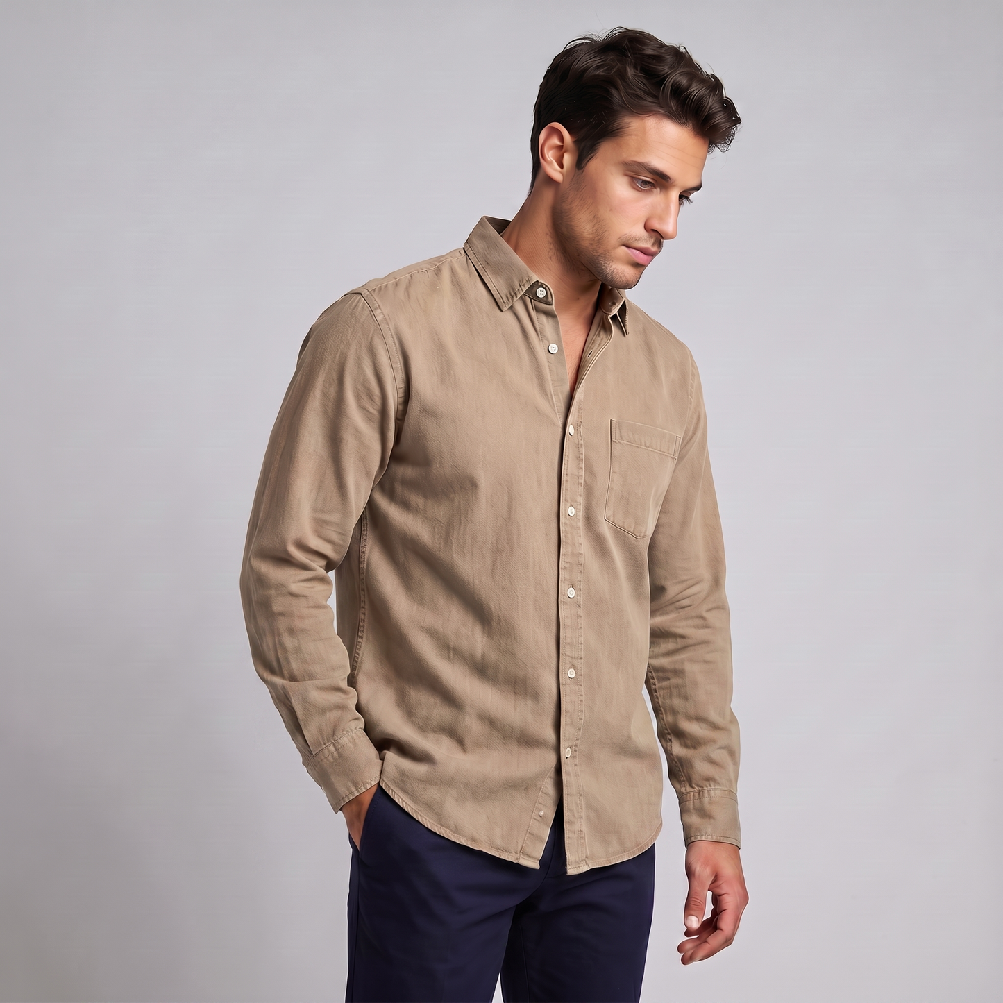 Men's Classic Button-Down Dress Shirt