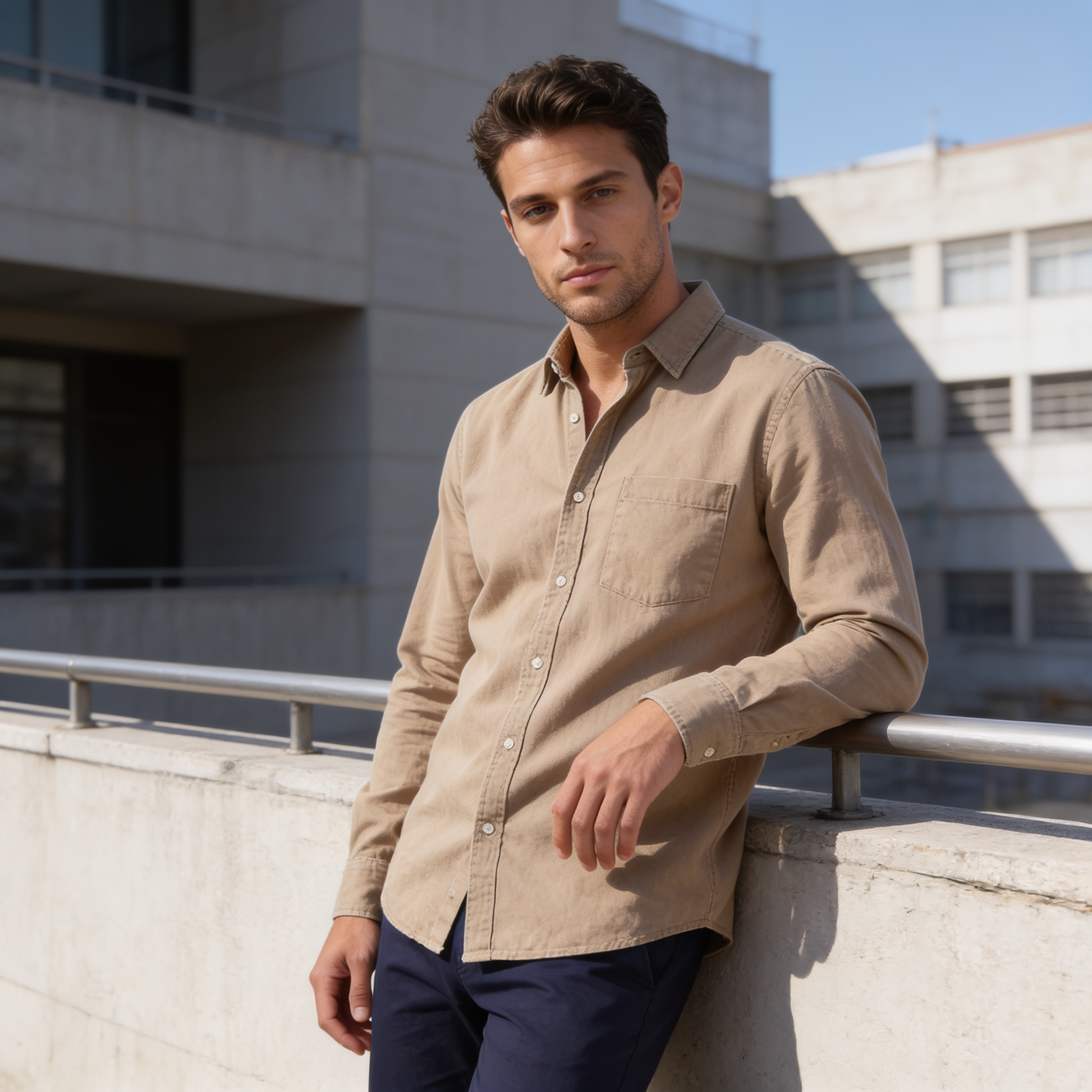 Men's Classic Button-Down Dress Shirt