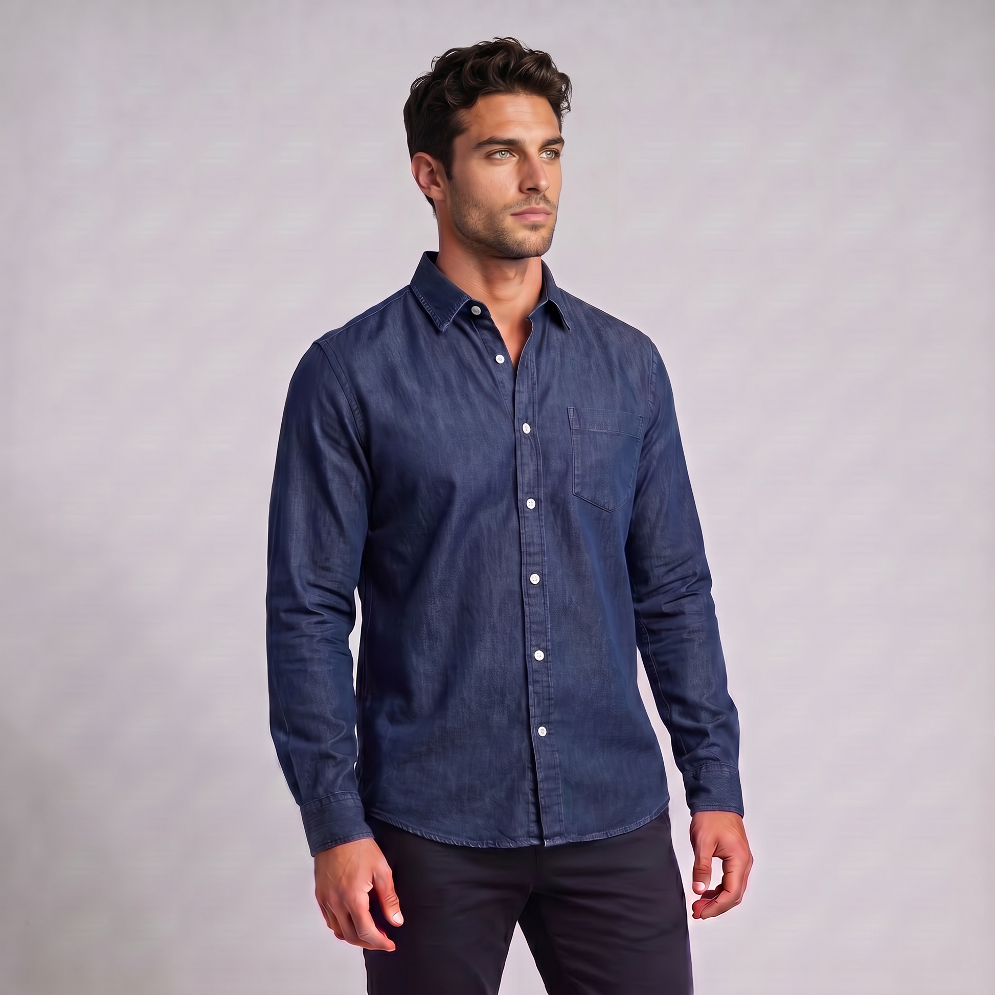 Men's Classic Button-Down Dress Shirt