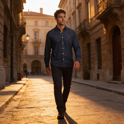Men's Classic Button-Down Dress Shirt