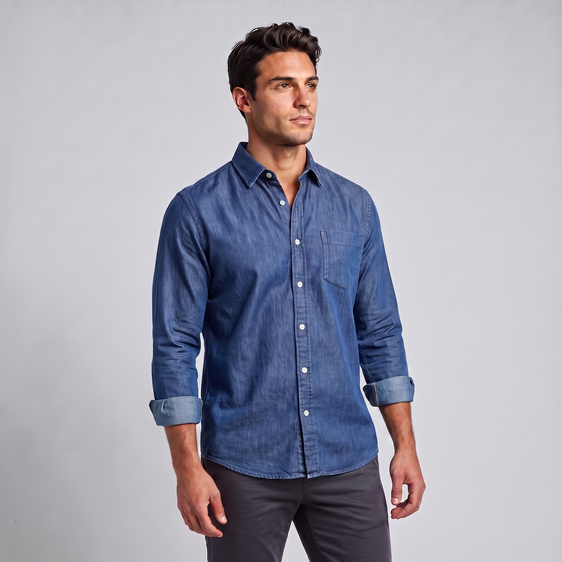 Men's Classic Button-Down Dress Shirt