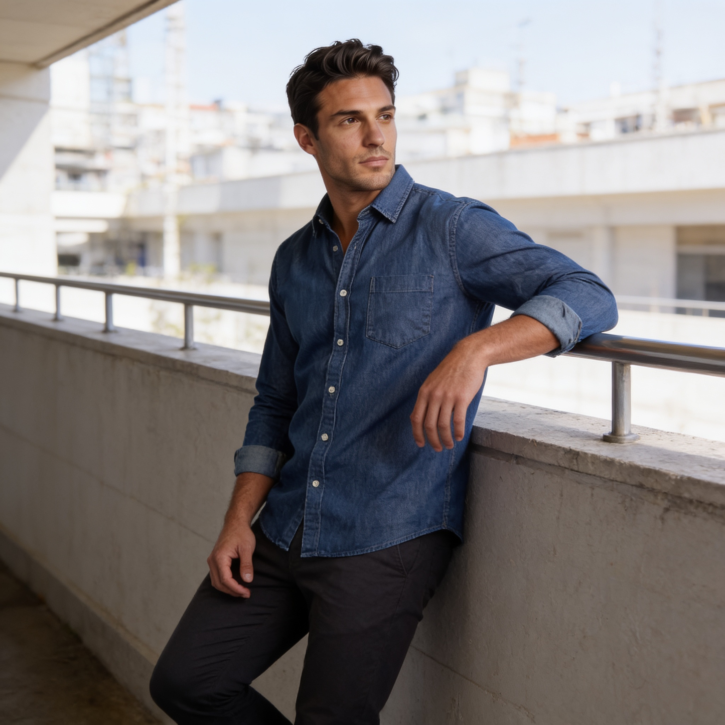 Men's Classic Button-Down Dress Shirt