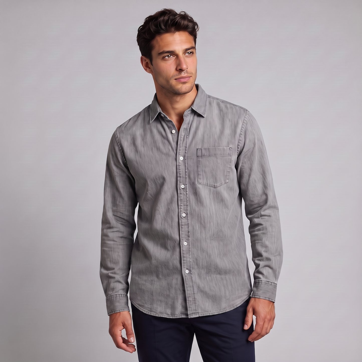 Men's Classic Button-Down Dress Shirt