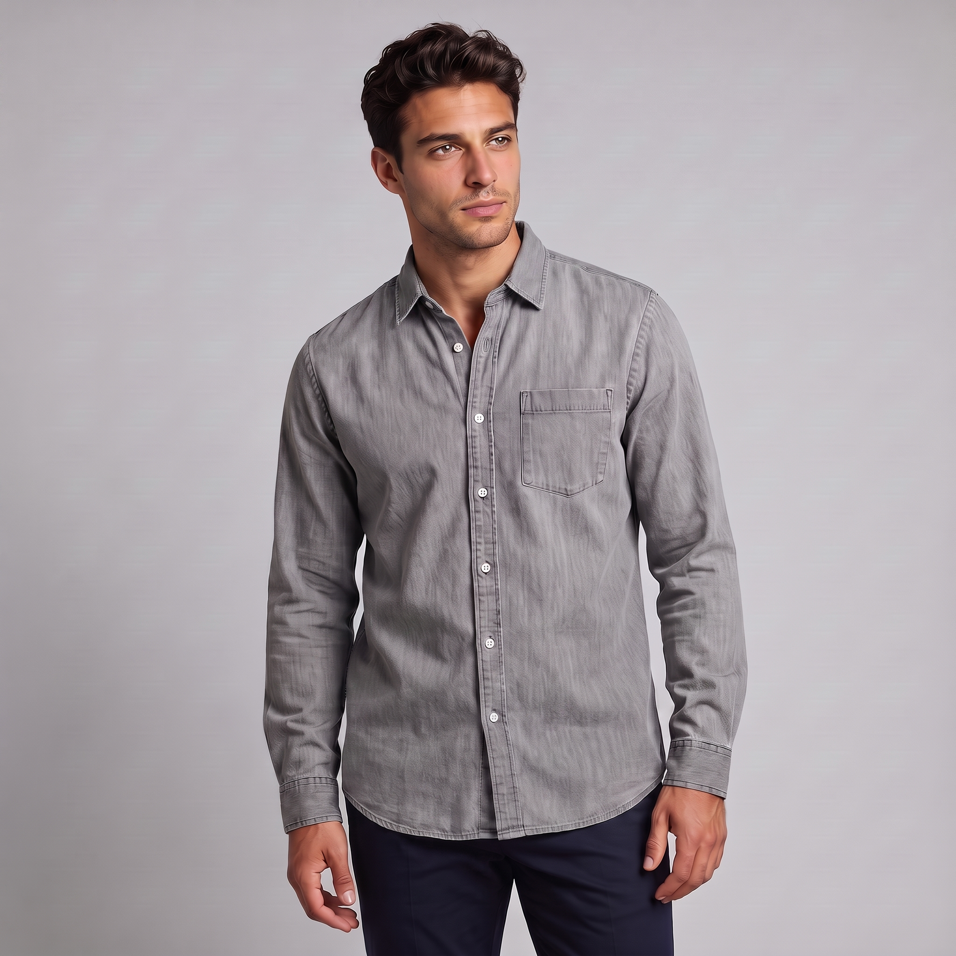 Men's Classic Button-Down Dress Shirt