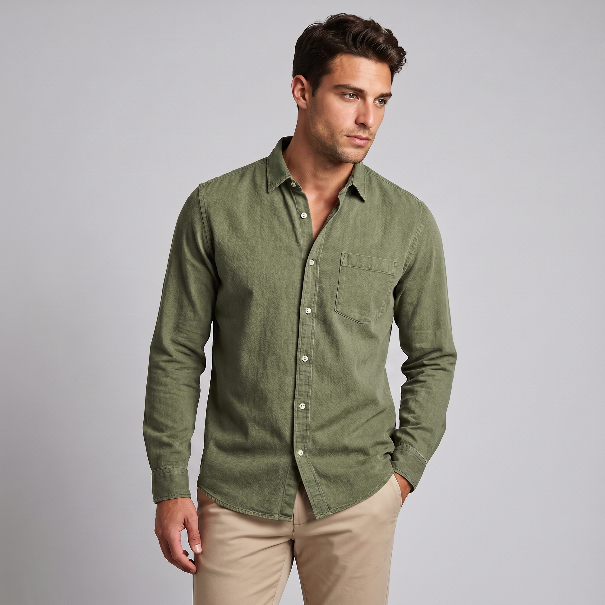 Men's Classic Button-Down Dress Shirt