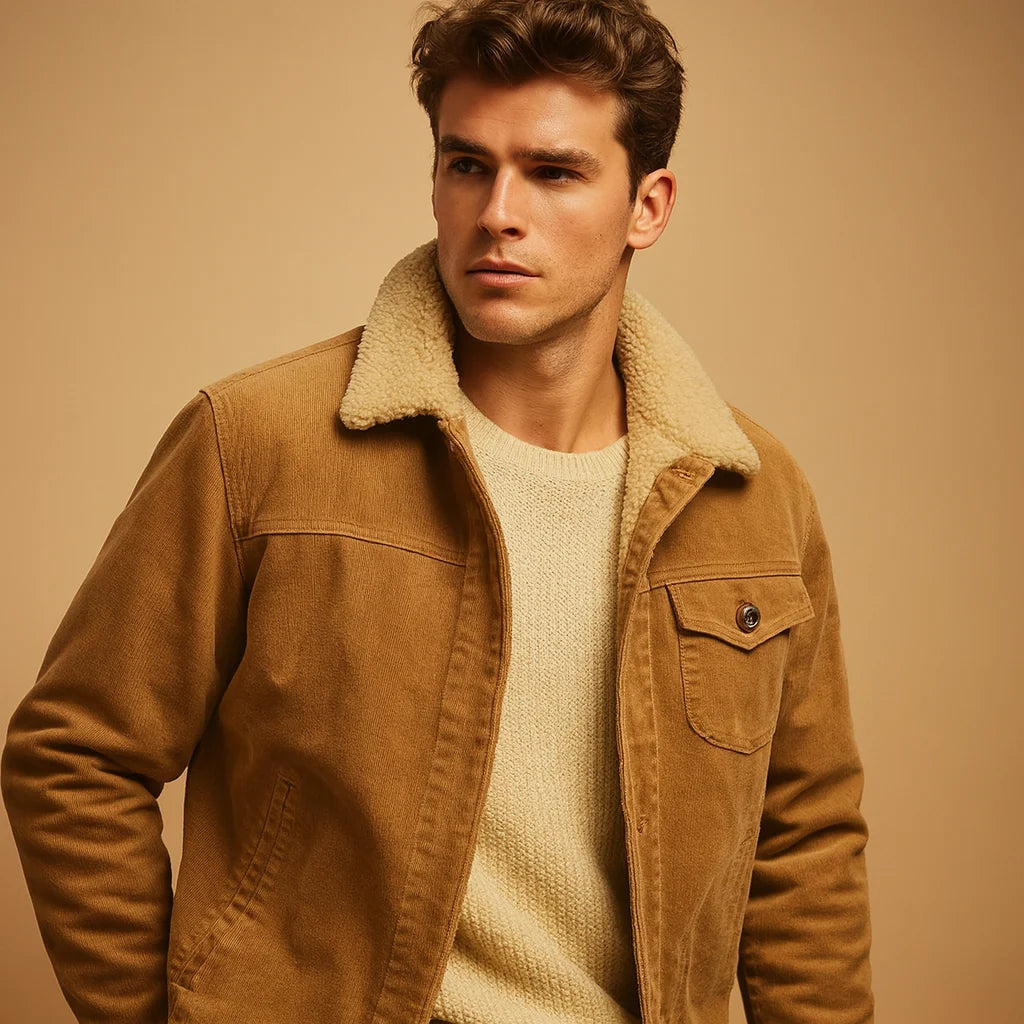 Men's Classic Button-Up Winter Coat