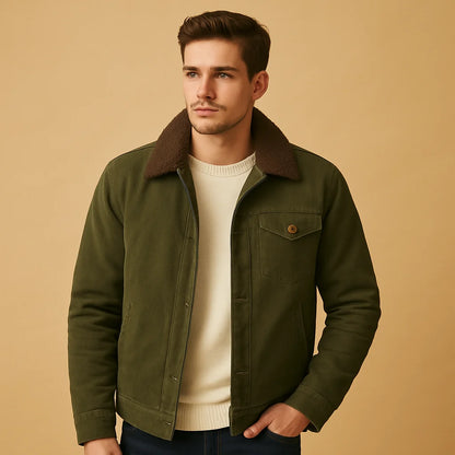 Men's Classic Button-Up Winter Coat