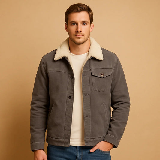 Men's Classic Button-Up Winter Coat
