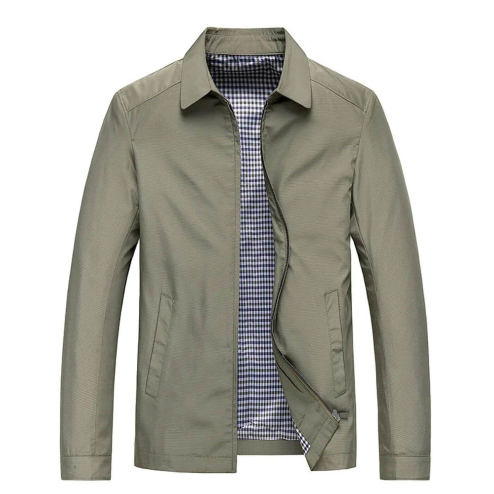 Men's Classic Casual Jacket with Checked Lining