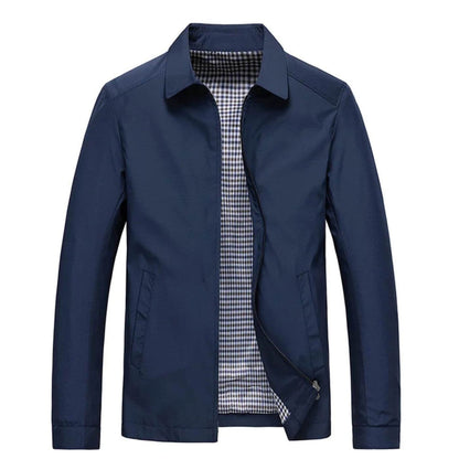Men's Classic Casual Jacket with Checked Lining