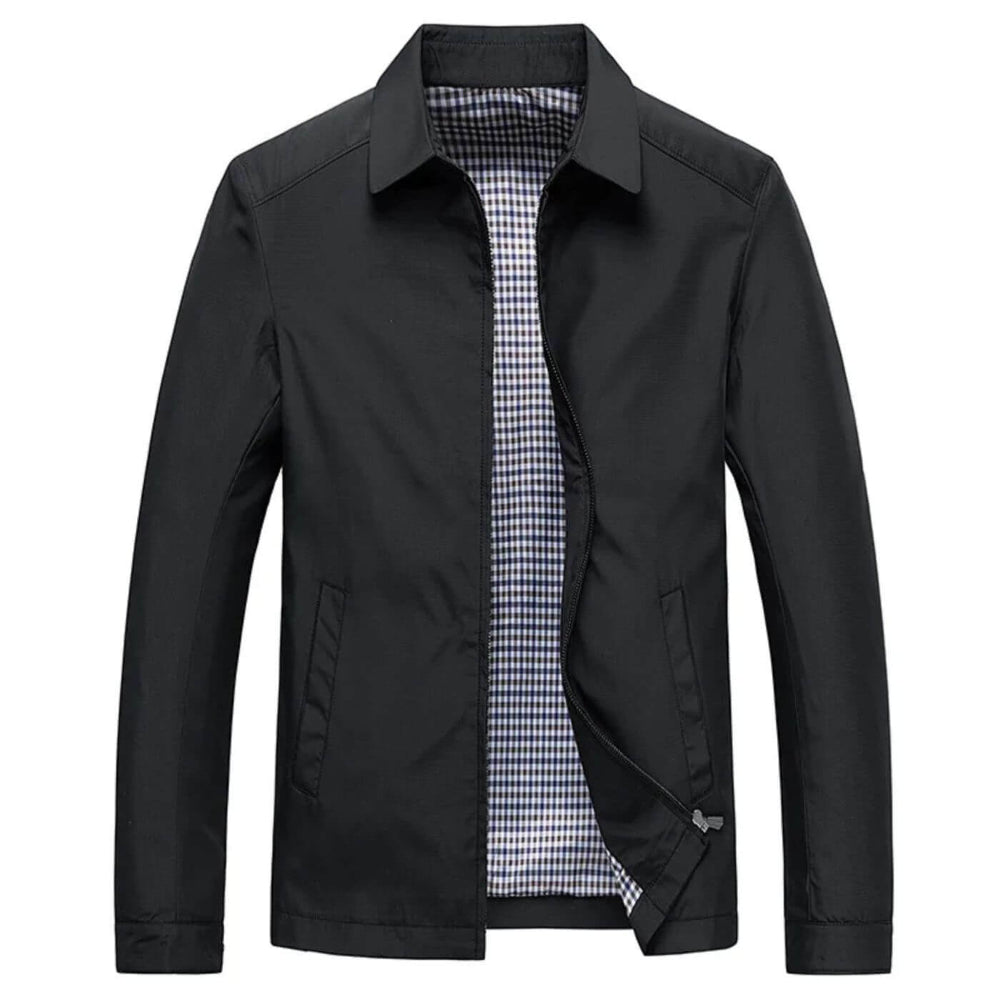 Men's Classic Casual Jacket with Checked Lining