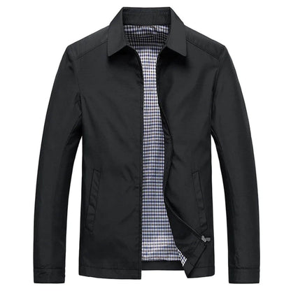 Men's Classic Casual Jacket with Checked Lining