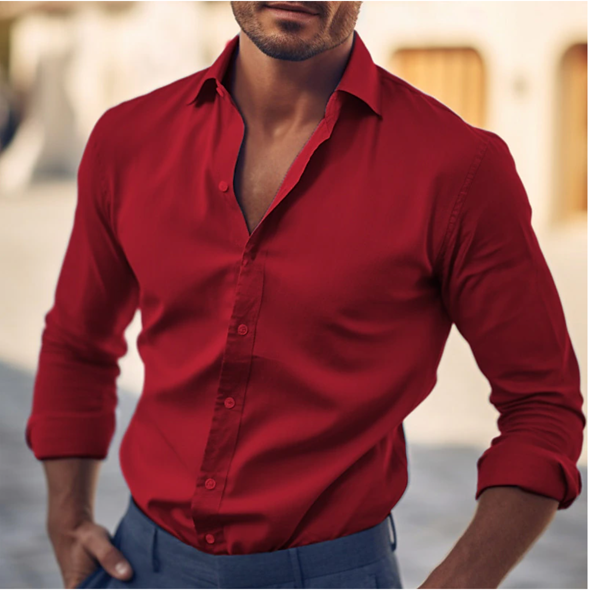 Men's Classic Collar Dress Shirt