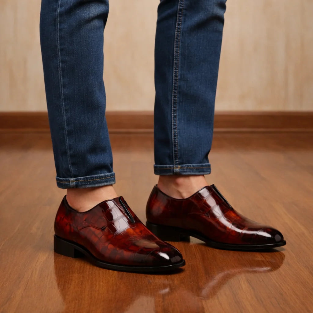 Men's Classic Embossed Leather Dress Shoe
